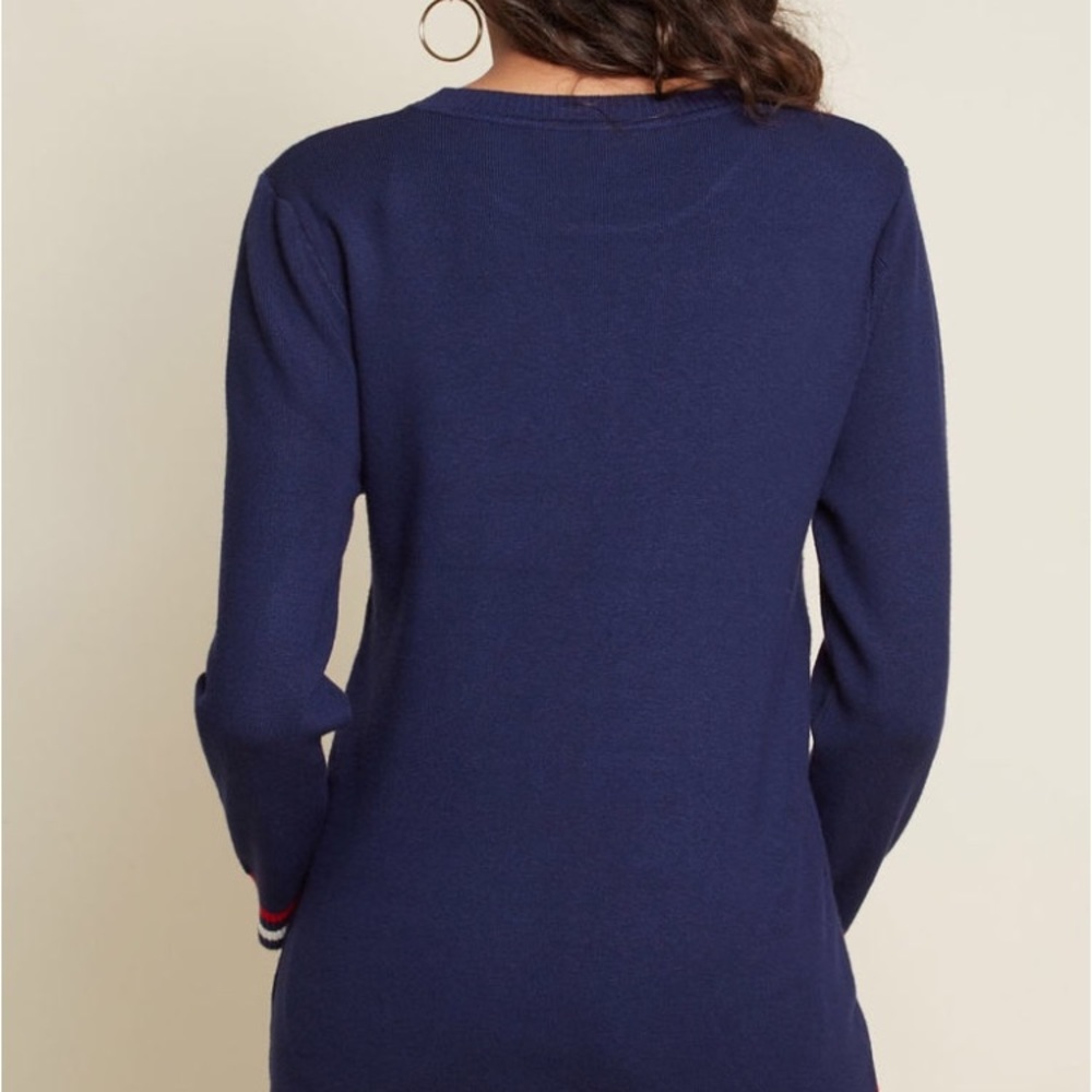 ModCloth Well Prepped Knit Tunic Sweater Printed - Picture 3 of 7